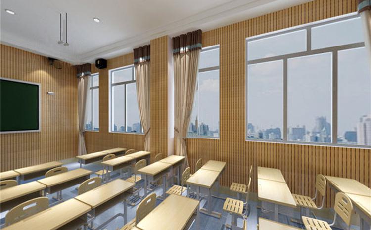 河南南陽學(xué)校多媒體教室槽木吸音板聲學(xué)工程