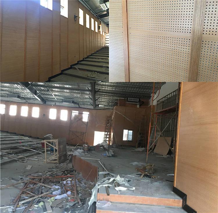 山東淄博報(bào)告廳防火木質(zhì)吸音板聲學(xué)工程