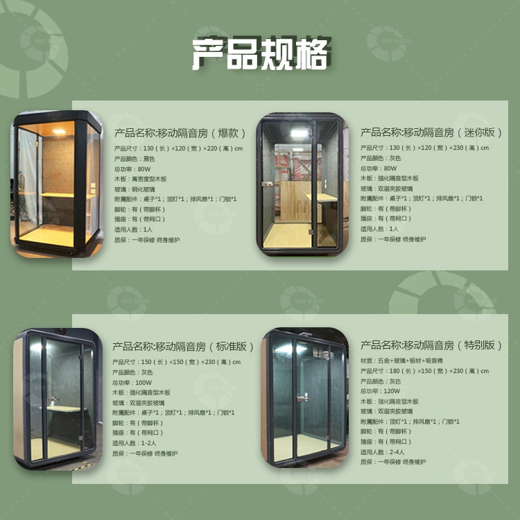 移動隔音房產(chǎn)品規(guī)格 移動隔音房產(chǎn)品規(guī)格