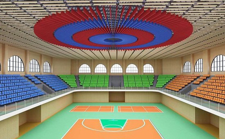 湖北咸寧學(xué)校體育館-1